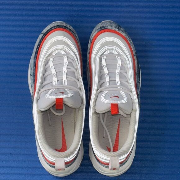 Size 9- Women's Nike Air Max 97 Washed Denim Blue White Red Sneakers DV2180-900 - Picture 5 of 8